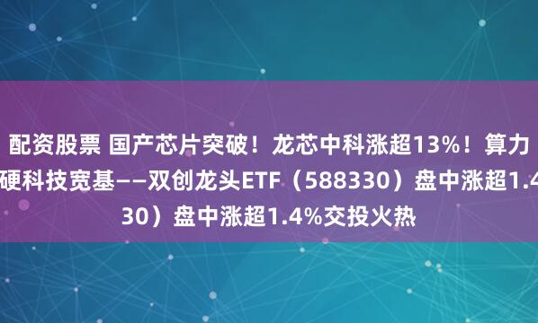 配资股票 国产芯片突破！龙芯中科涨超13%！算力硬件大涨，硬科技宽基——双创龙头ETF（588330）盘中涨超1.4%交投火热
